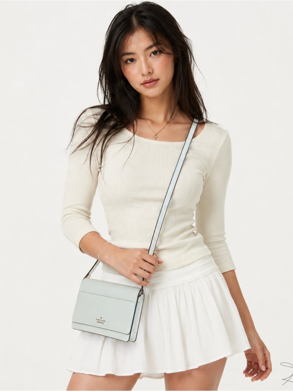 Kate spade New York blue saffiano cove street dody‎ crossbody bag